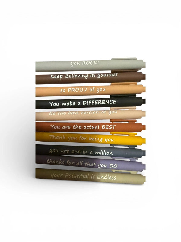 Appreciation retractable gel ballpoint pens - multicolour