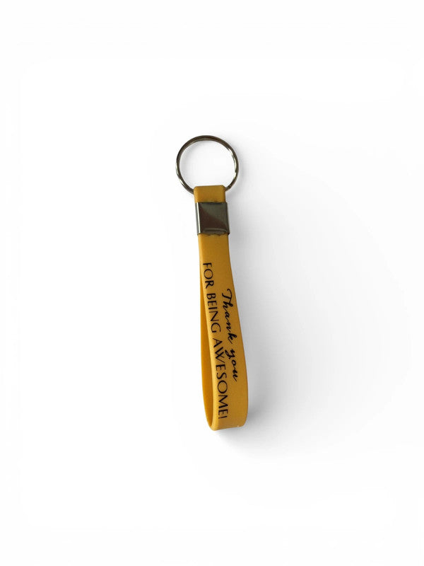 Appreciation / thank you quote keychain - Gold - Thank you for being awesome