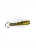 Appreciation / thank you quote keychain - Yellow - So grateful for you