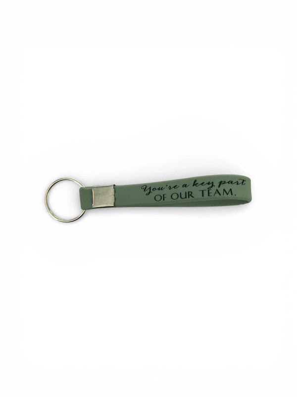 Appreciation / thank you quote keychain - Green - You’re a key part of our team