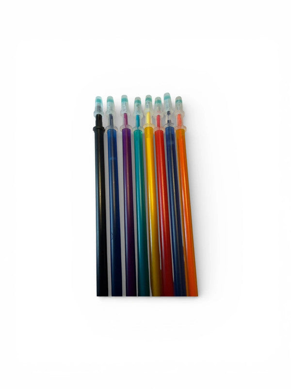 8 x erasable pen refills - multicoloured