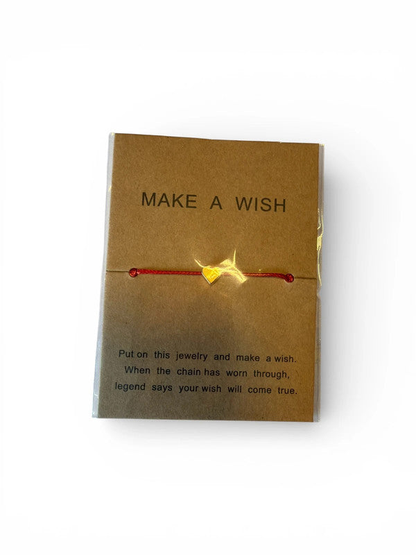 Make a wish heart bracelet and description card