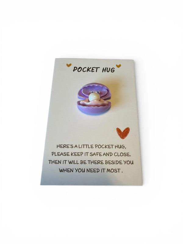 Pocket hug - Description card with sea animal keep sake