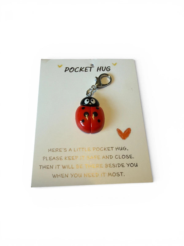Pocket hug set - description card and small keyring keepsake