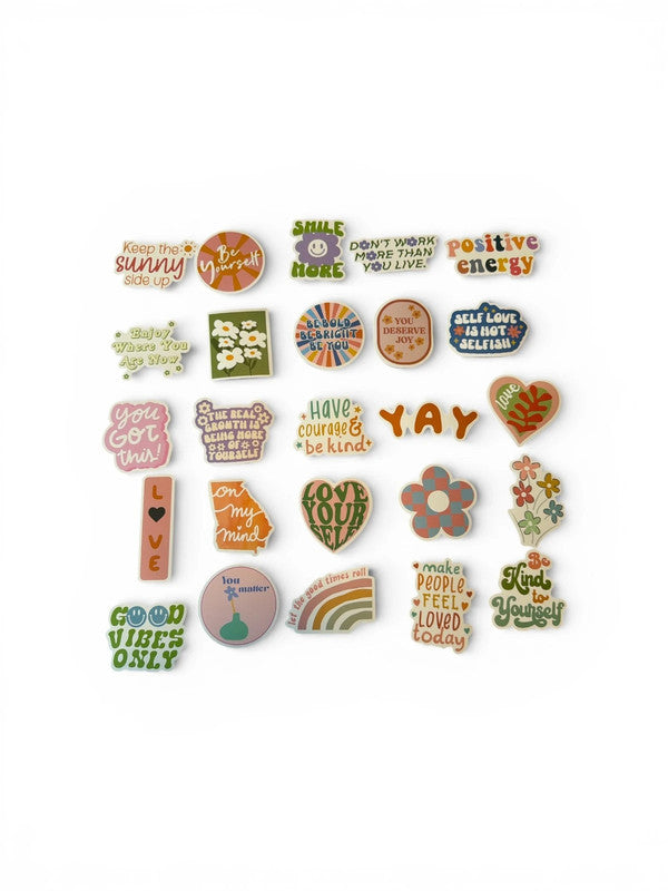 Pack of 50 high quality vinyl stickers - self love / hippie / flower power
