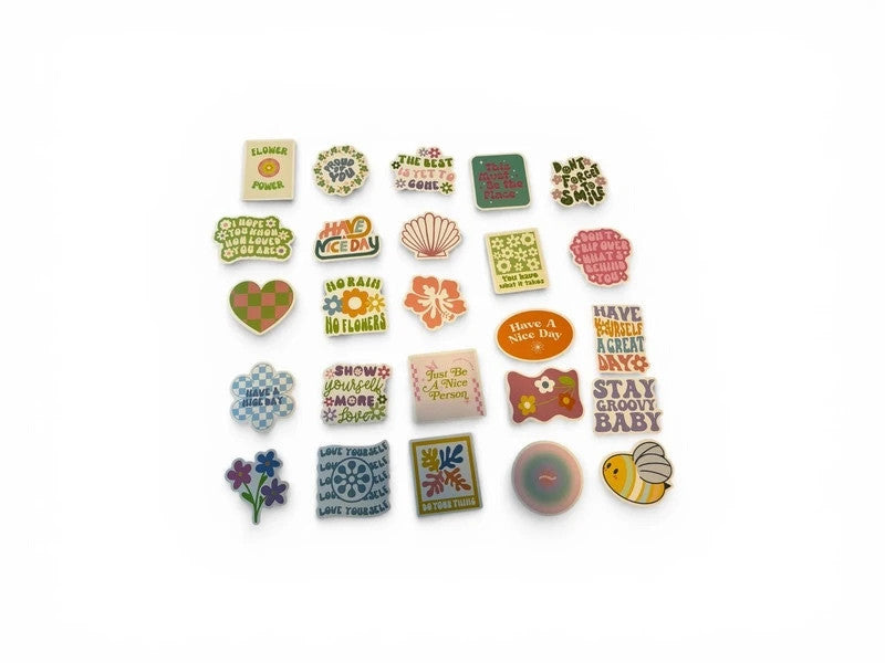 Pack of 50 high quality vinyl stickers - self love / hippie / flower power