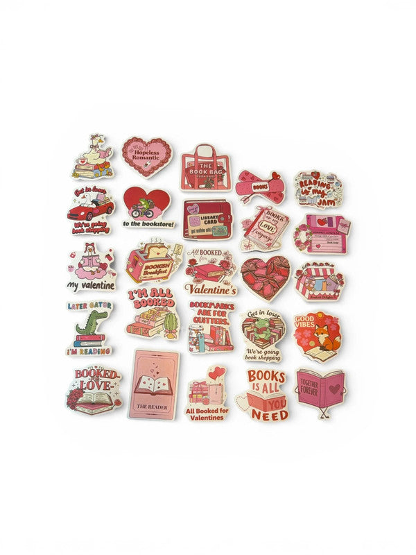 50 x high quality vinyl stickers - book love