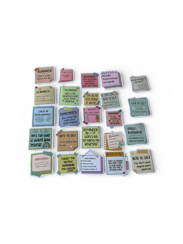 49 x high quality vinyl stickers -self love memos / notes