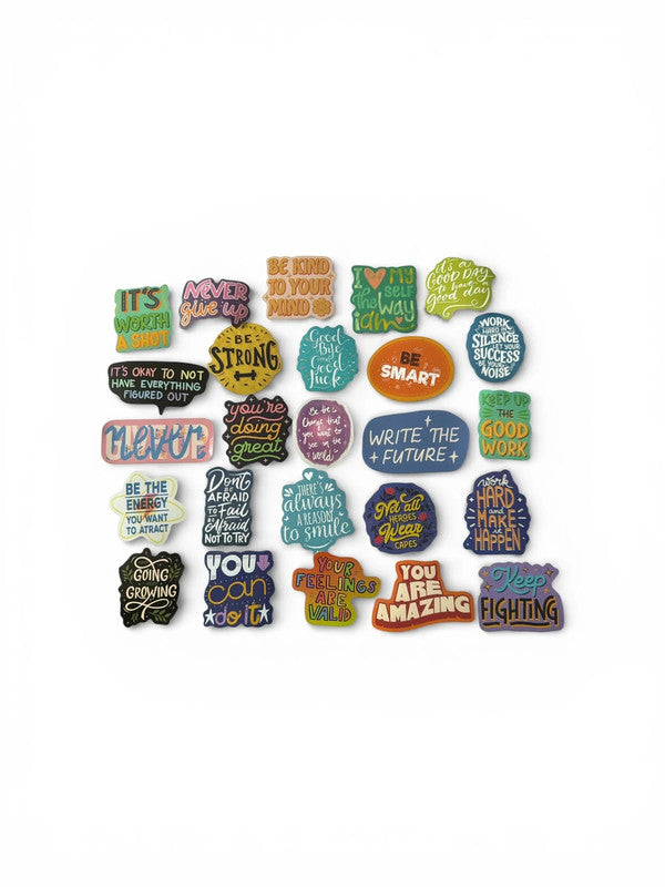 50 x high quality vinyl stickers - positivity slogans / quotes