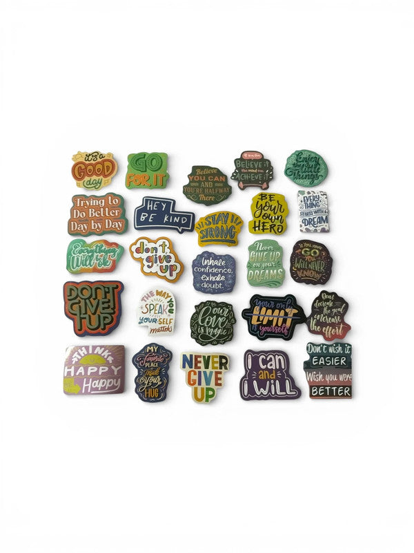 50 x high quality vinyl stickers - positivity slogans / quotes