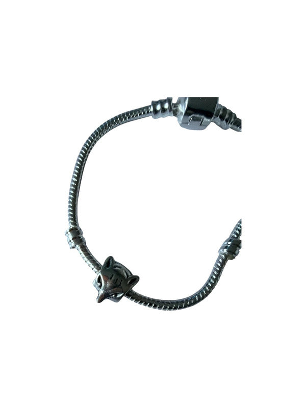 Metal charm for charm bracelet - Fox face